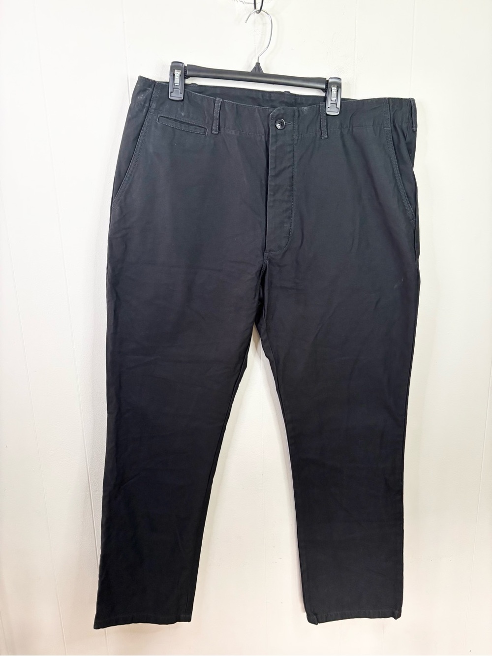 Buck Mason black ford standard officer pants chinos size 38 new
